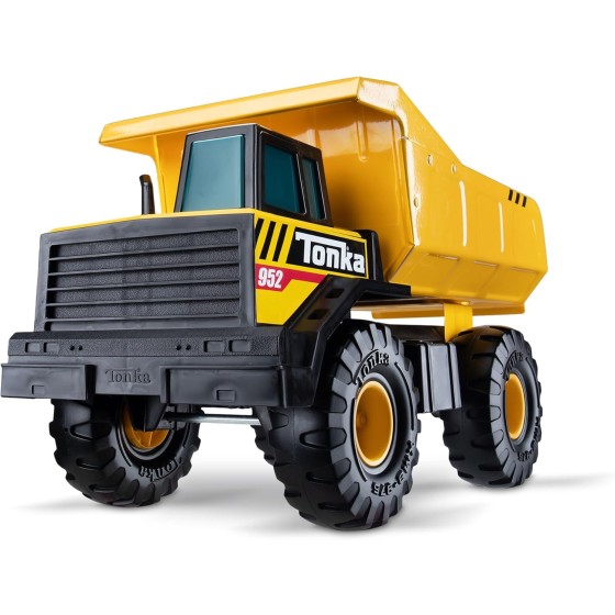 Tonka Steel Classics Mighty Dump Truck - Made with Steel & Sturdy Plastic, Yellow Toy Construction Truck