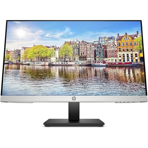 HP 24mh FHD Computer Monitor with 23.8-Inch IPS Display (1080p) - Built-In Speakers and VESA Mounting - Height/Tilt Adjustment for Ergonomic Viewing - HDMI and DisplayPort - (1D0J9AA#ABA)