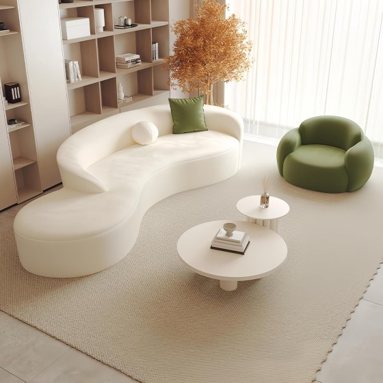 Sectional Couches for Living Room - Large Modern Sofa Set with Coffee Table and Single Chair, Perfect for Family Gatherings and Small Spaces